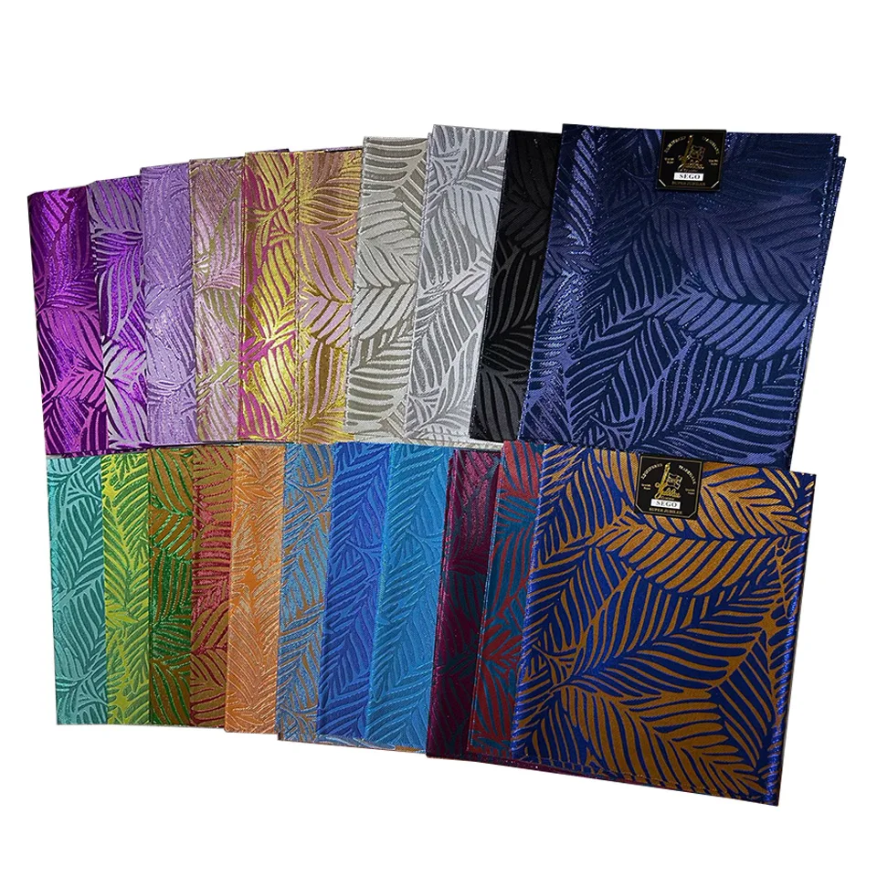 Sego GELE African Multicolor Headtie 2Pcs/Bag, Nigeria 3D Swiss Sego Head Tie & Wrapper for Wedding, ASO EBI Headwear TXH-28