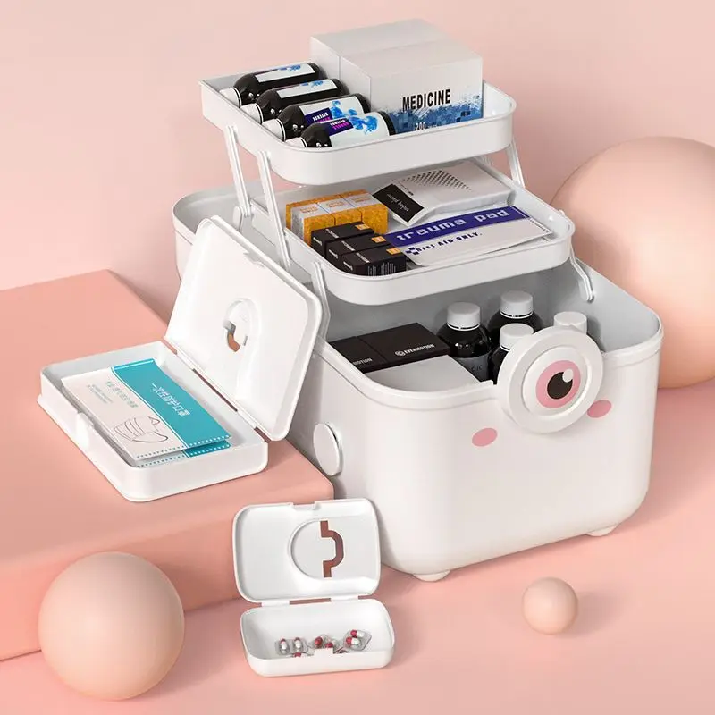 Cute cartoon-shaped family multi-functional first aid kit