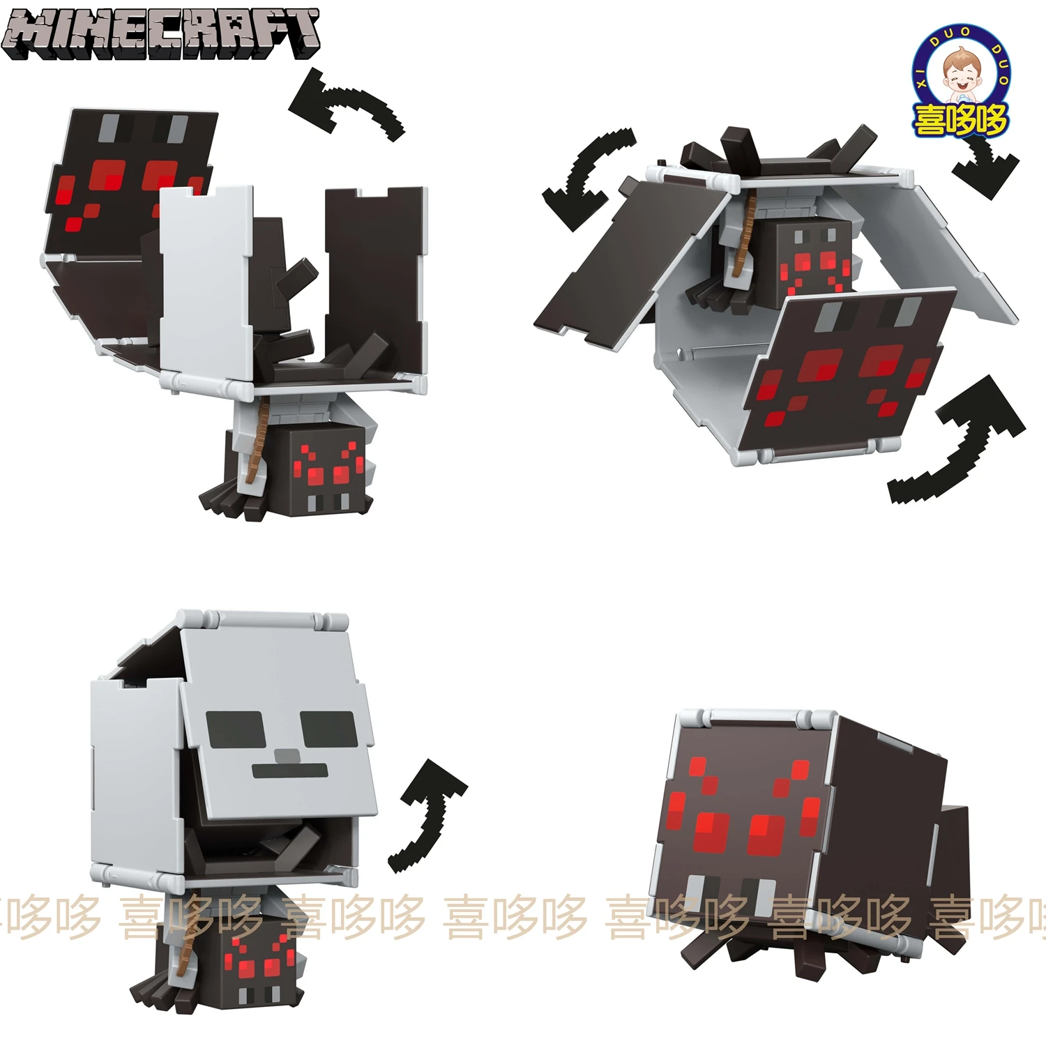 Assortiment Original Mattel Minecraft lancer des combattants Figure 2 en 1 transformant Steve Magic Mobs jouets pour enfants cadeaux de noël