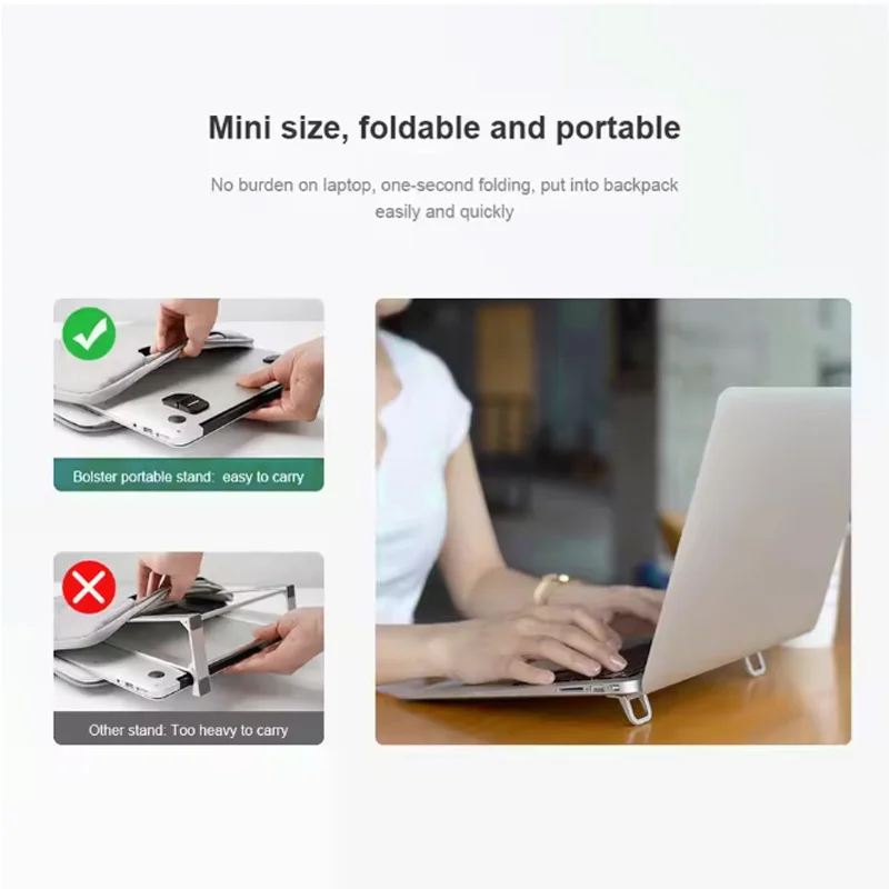 Laptop Stand For Macbook Huawei Xiaomi Notebook Heighten Holder Invisible Suppo For Computer Keyboard Holder Mini Portable Legs
