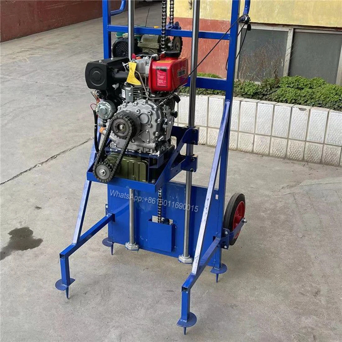 Diesel electric pole digging machine hilly mountain drilling machine street light pole photovoltaic drilling rig