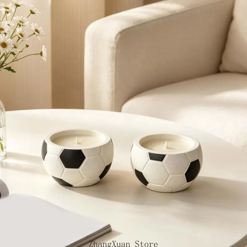 Fußball-Kerzenbecher-Silikonformen, lebensmittelechtes Silikon für die Herstellung von Kerze, Seife, dekorativer Blumentopf – Detail 4