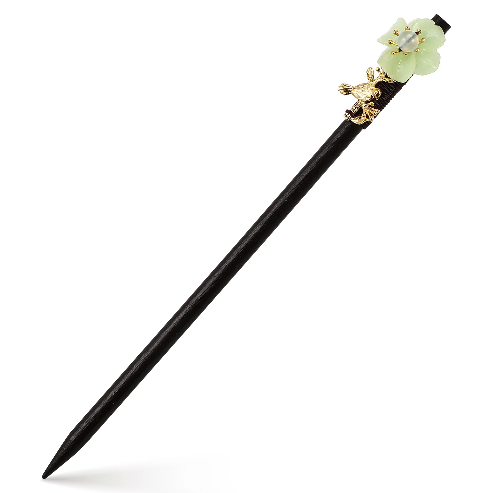 

1pc Wooden Hairpin Retro Vintage Design Simple Exquisite Decorative Accessories for Women Girls Creative Flower Pattern Lady