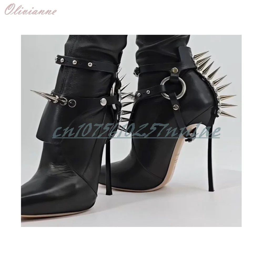 

Sexy Round Rings Rivets Decpr Over the Knee Boots Stiletto High Heel Pointy Fashion Sexy Women Shoes 2026 Zapatos Para Mujere
