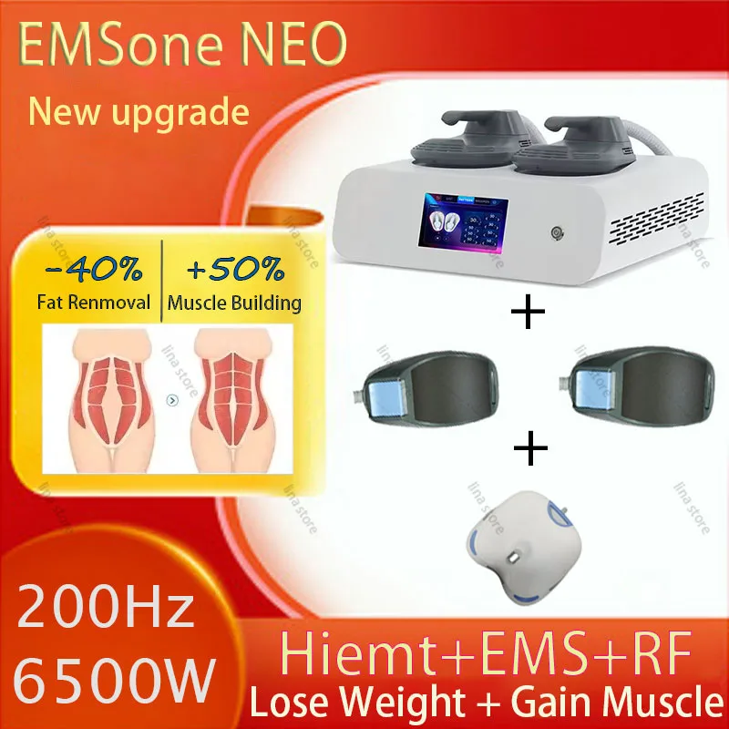 

15 Tesla Body Fat Burning Slimming Machine EMSone NEO 6500W Muscle Stimulating Machine HIEMT Muscle Massager