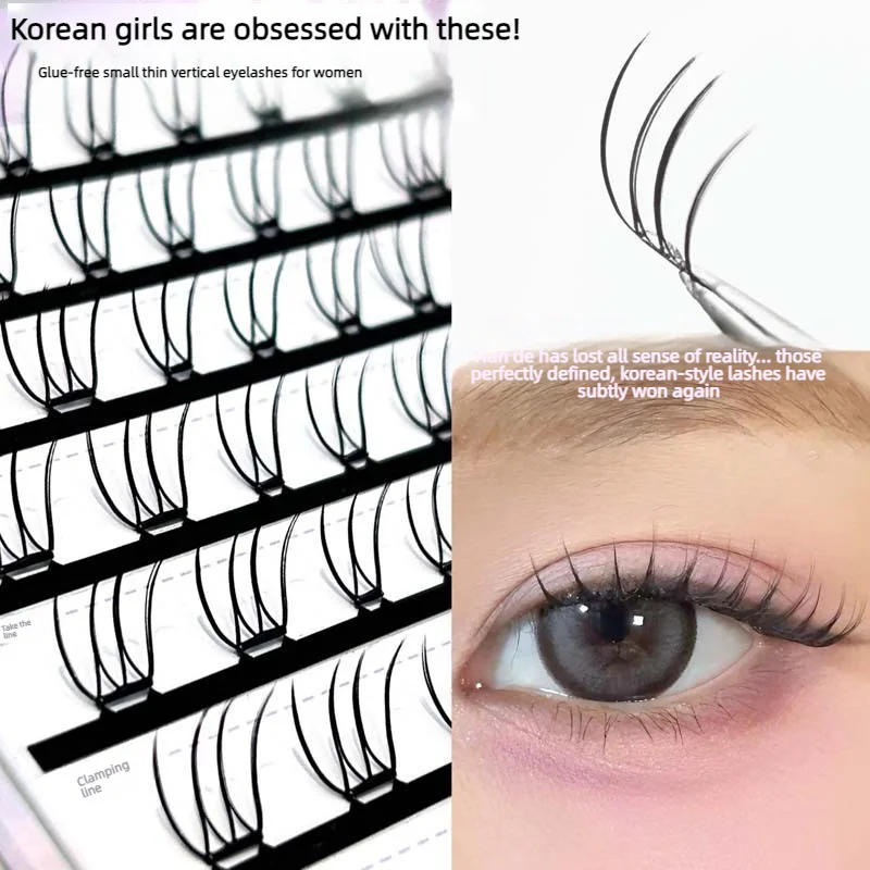 U-shaped Segmented False Eyelashes Korean 8-11mm Mixed Cluster Lashes Natural Eyelash Diy Korean Large Capacity Manga Eyelashes