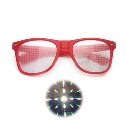 2023 Effects Glasses Diffraction 3D Rectangle Sunglasses Watch The Lights Change To Heart/Star/Football/Dollar Shape At Nigh