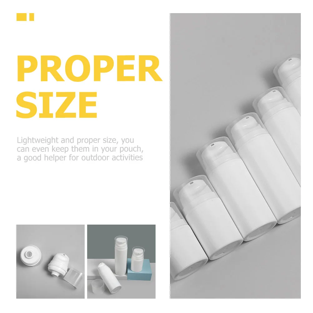 

2 Pcs Vacuum Lotion Bottle Cream Jar Cosmetics Travel Jars Leak Proof Toiletry Bottles Portable Lightweight Reusable Safe