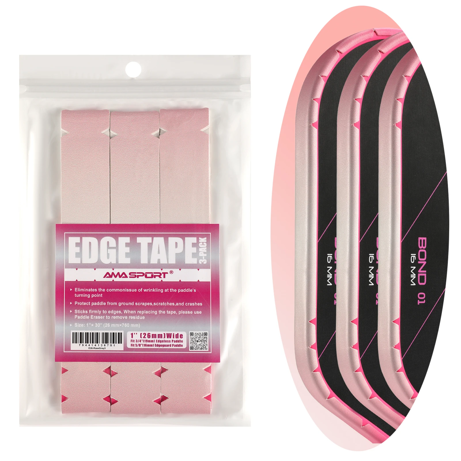 

AMASPORT 3Pcs Pickleball Paddle Protection Tape for Enhanced Comfort And Performance Perfect Fit for Pickleball Accessories