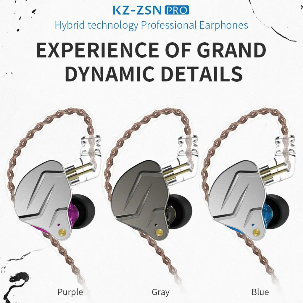 KZ ZSN PRO In Ear Earphone Balanced Armature Sport Headset HiFi Earbuds