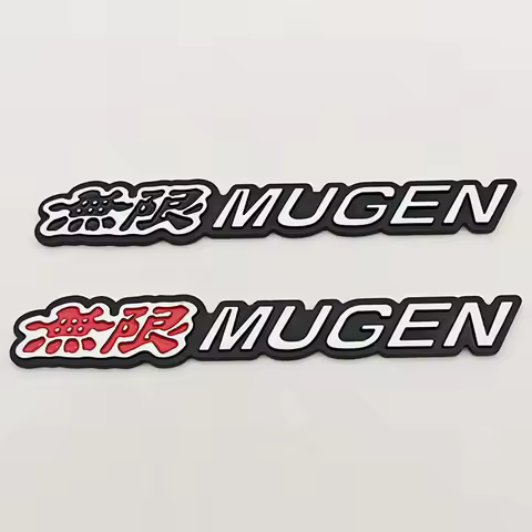 3D Metal Car Sticker Mugen Logo Car Emblem Rear Trunk Badge For Honda Civic Accord Type R FN2 FK8 Fit Jazz RS Auto Accessories