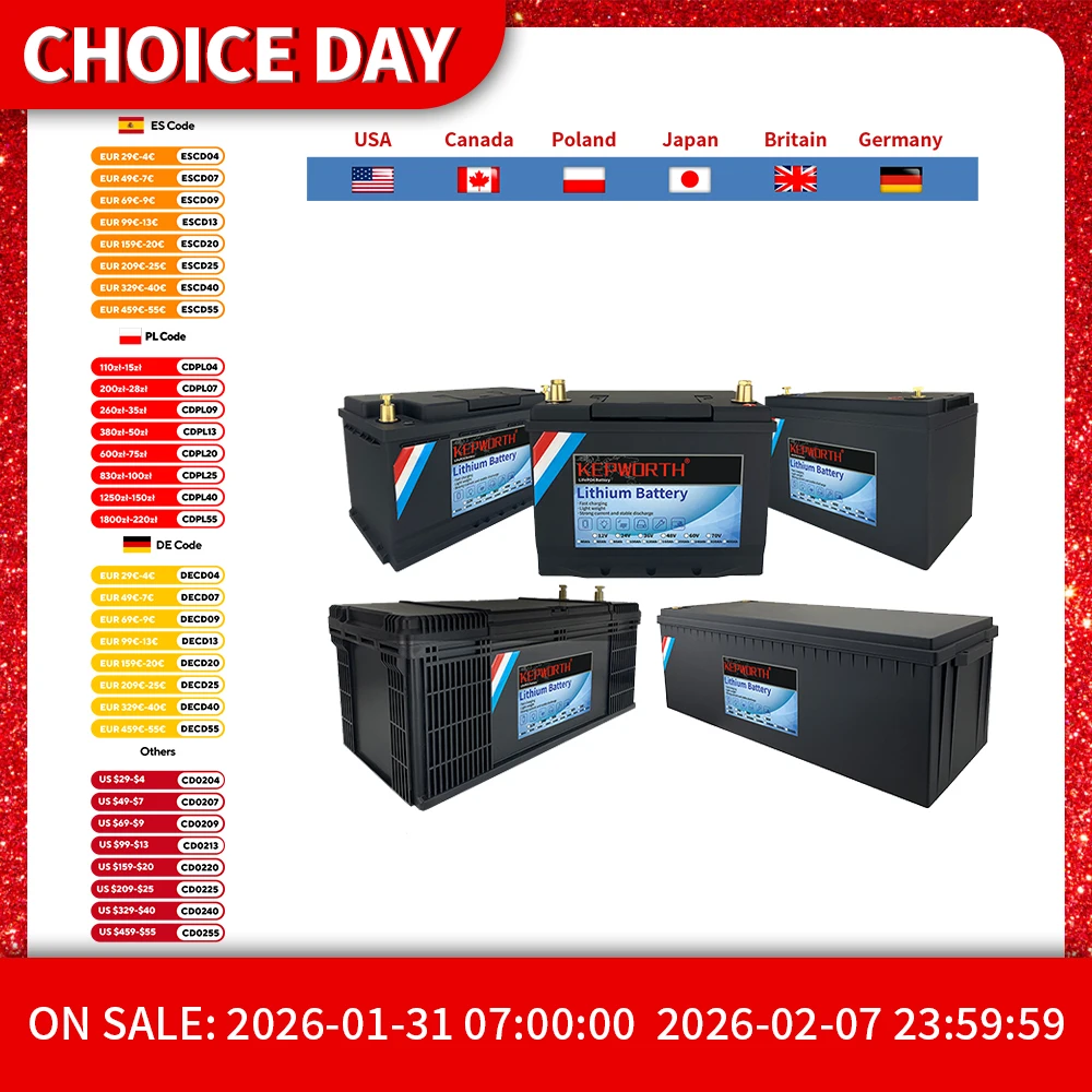 

12V 24V 100Ah 120Ah 135Ah 300Ah LiFePO4 Lithium Iron Phosphate Battery With BMS For Golf Cart EV RV Solar Energy Trolling Motor