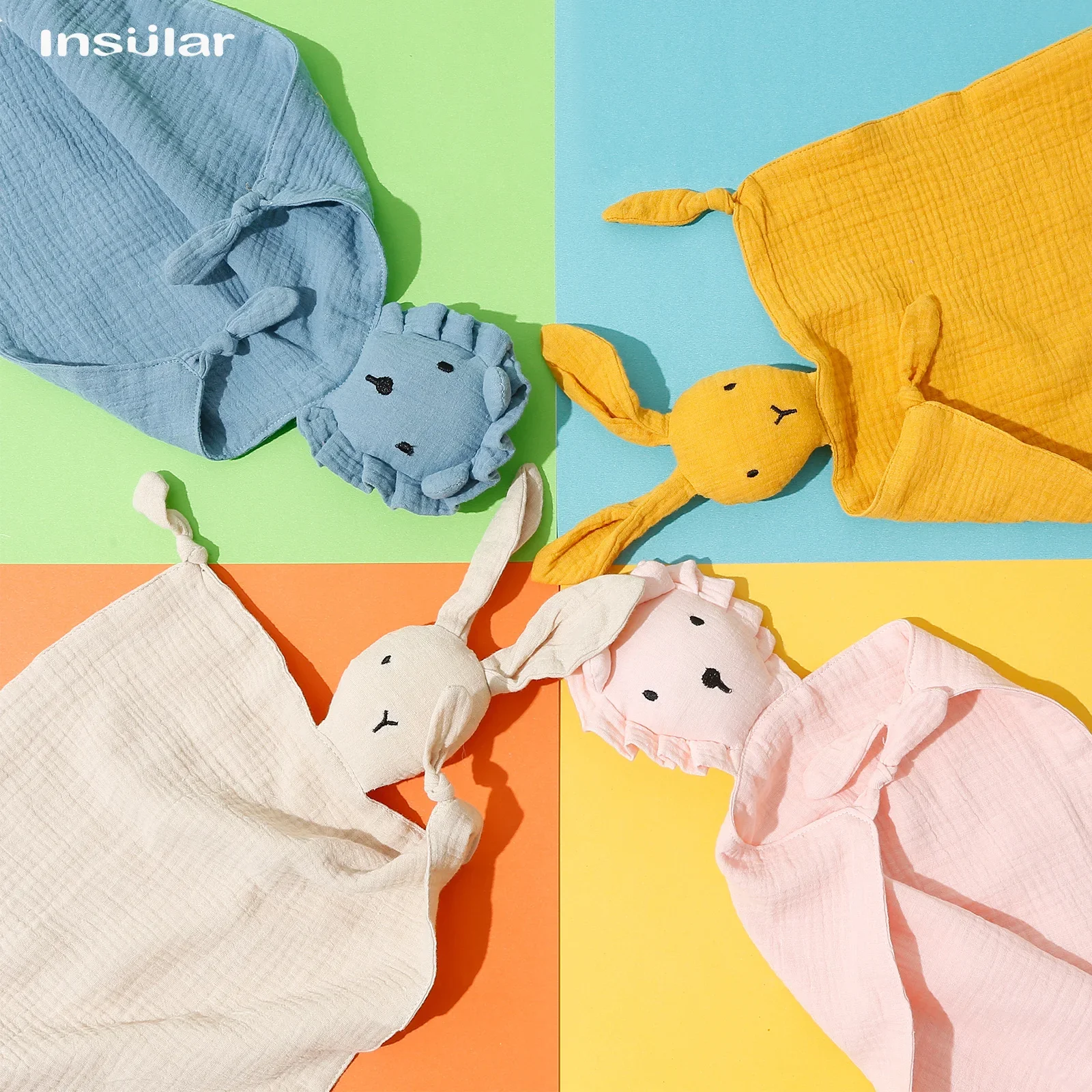 

Мягкое плюшевое полотенце-комфортер для новорожденных в виде милого зайчика, успокаивающая игрушка-кукла для сна младенцев