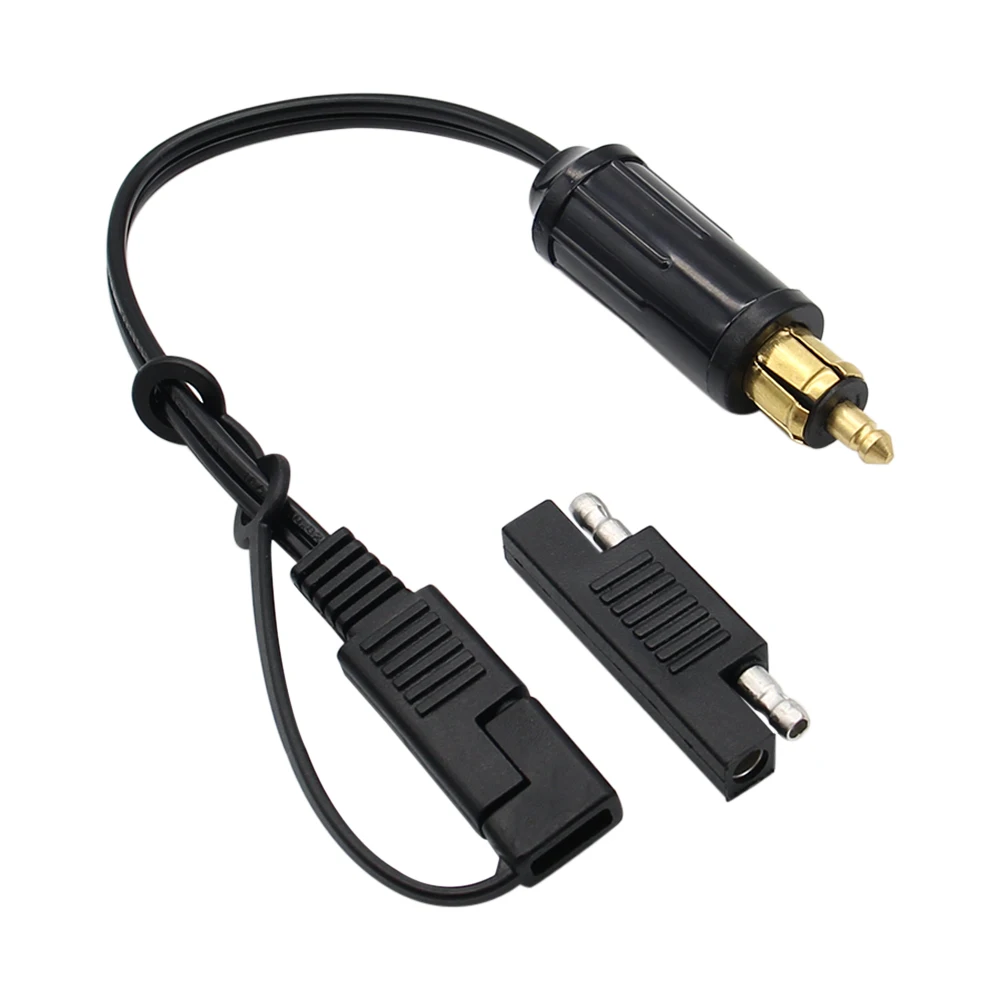 1pc DIN Hella Powerlet Plug to SAE Battery Adapter Connector Cable for BMW Motorcycle with SAE To SAE Adapter High Quality