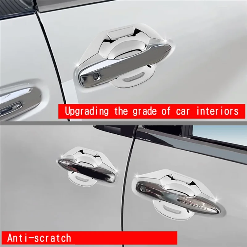 Car Silver Car Exterior Styling Door Handle Bowl Guard Trim Cover for Toyota Alphard 40 Series 2023+