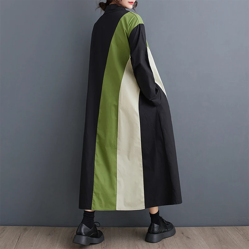 Vestido Csero Informal de Diseño Sensacional para Mujer, Talla ande, Nuevo Vestido de Otoño con Estilo Vintage, Falda La...