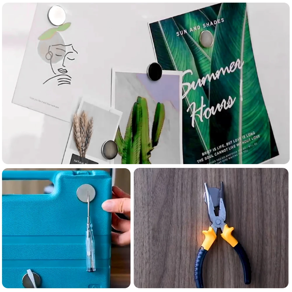 3x3/5x3-20x3mm Iman Small Magnets Thin Compact for Office Refrigerator Kitchen Desktop Organizing Notes - Practical Mini Magnets