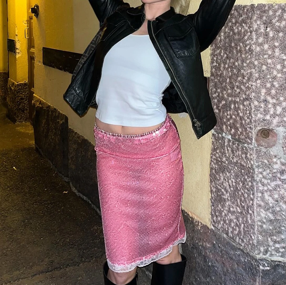 

New Women's Sequined High Waisted Skirt, Sexy and Spicy, Nightclub Style, Slimming and Hip Hugging Short Skirt