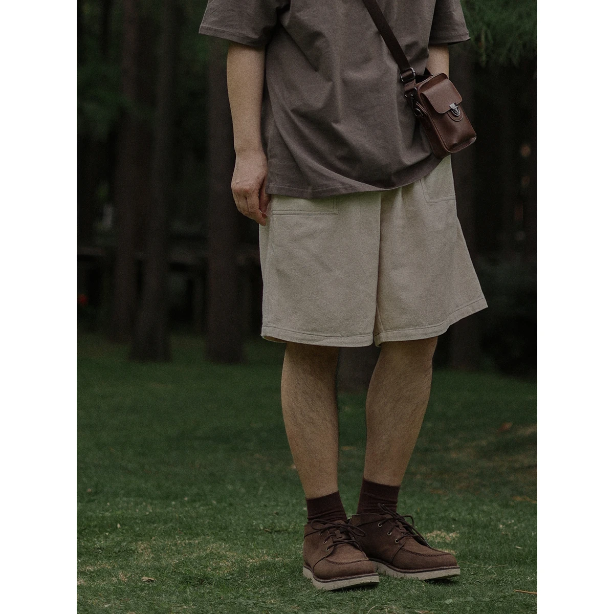 

Retro Japanese Style Wide Leg Short Pants Unisex Summer Casual Loose Fit Versatile Five-Quarter Length Youthful Energy Style