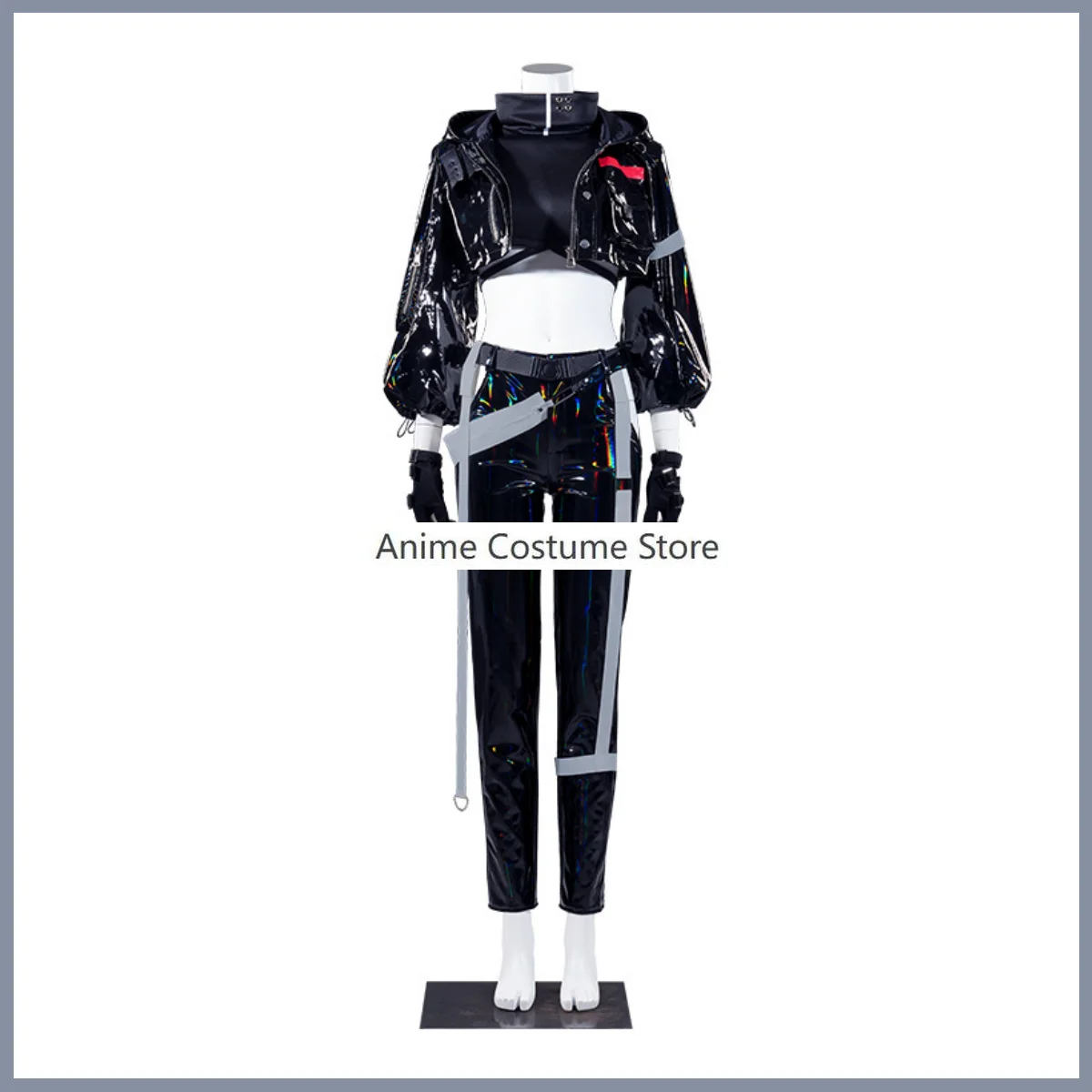 Anime Game Arknights Texas Cosplay Costume Prosodic Synaesthesia Wig Patent Leather Combat Uniform Shoes Woman Sexy Party Suit