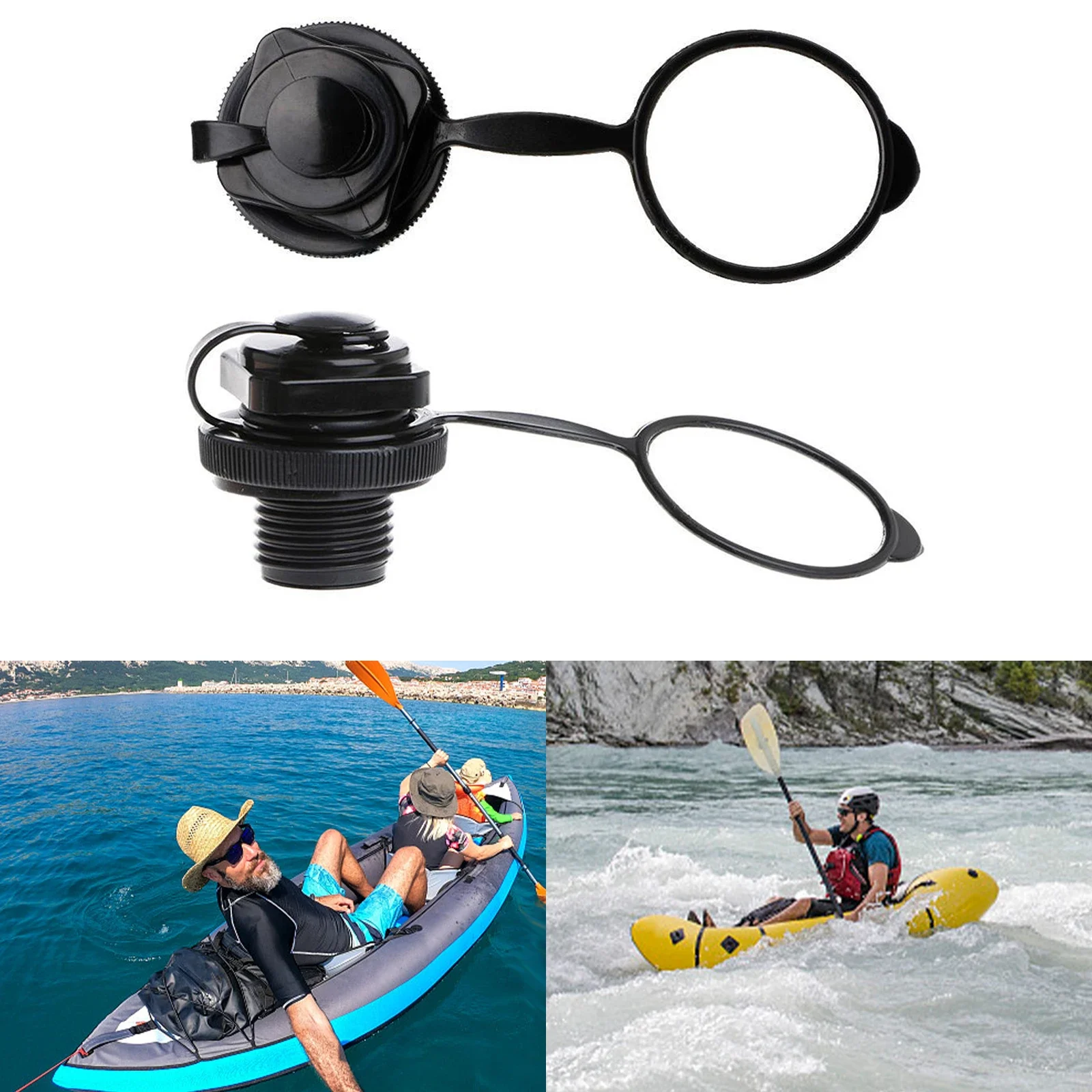 2PCS Air Valve Inflatable Boat Spiral Air Plugs Quicker Deflation For Inflatable Boats Kayak Airbed Inflation Replacement Screw