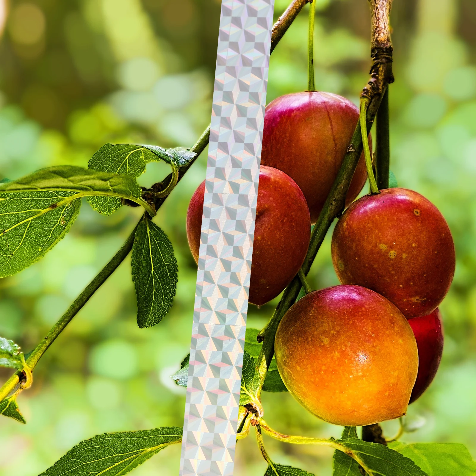 

2pcs Ribbon PET Silver Expeller Reflective Bird Repelling Ribbon Bird Expeller Garden Balcony Roof