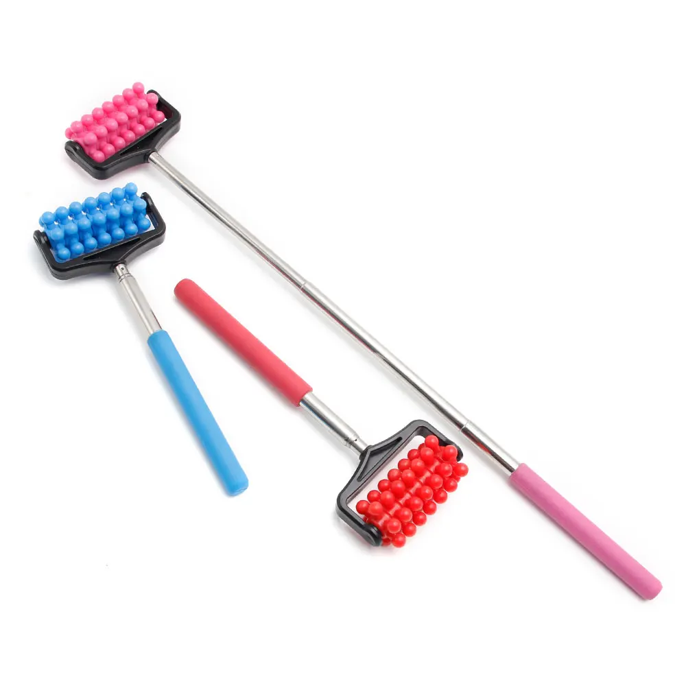 

Multi functional stainless steel manual plastic massager extendable roller full body massage tool accessories