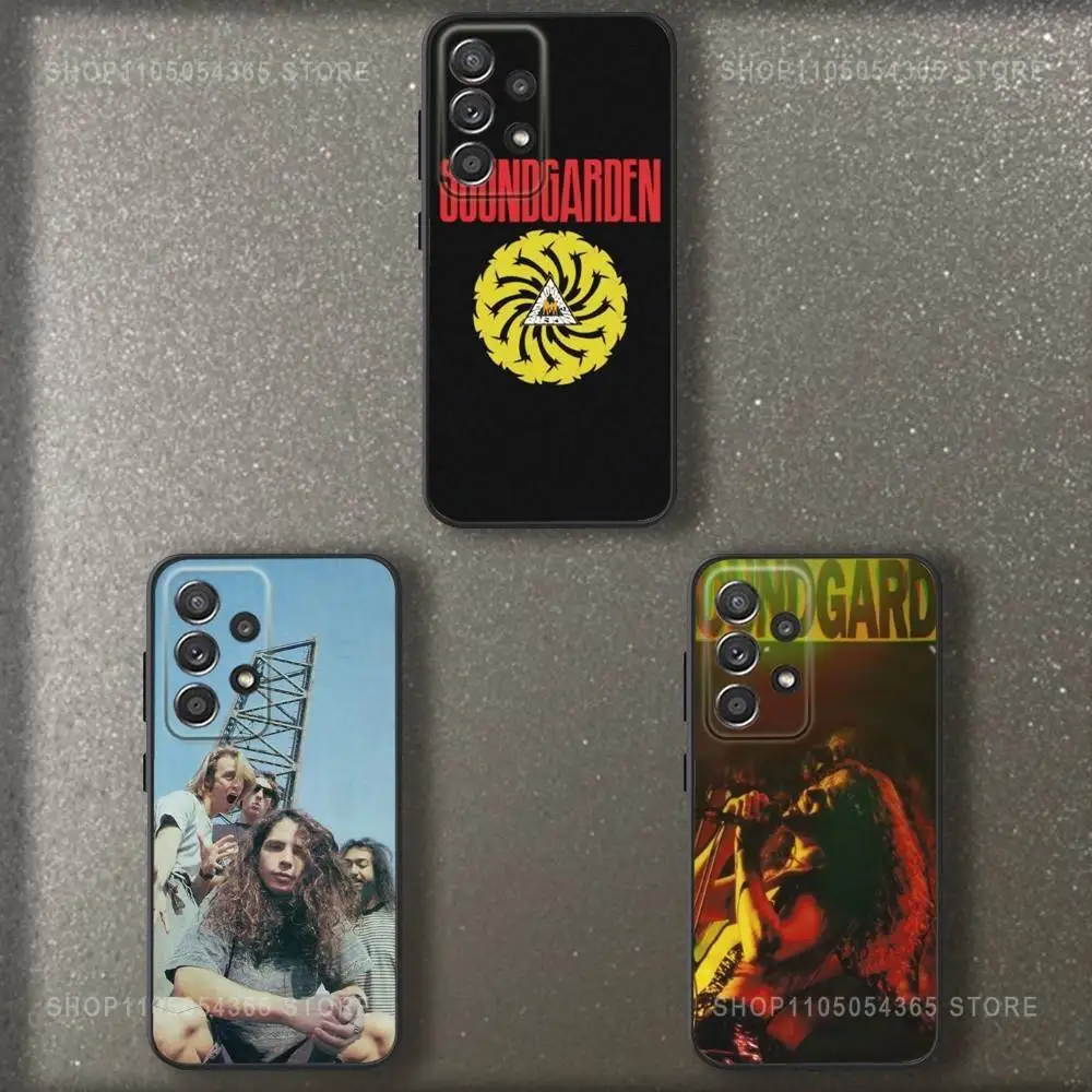 

S-Soundgardens Band Phone Case For Samsung S 25,24,23,22,30,21,10,9,Ultra,Plus,Lite,FE,4,5 G Soft Black Case