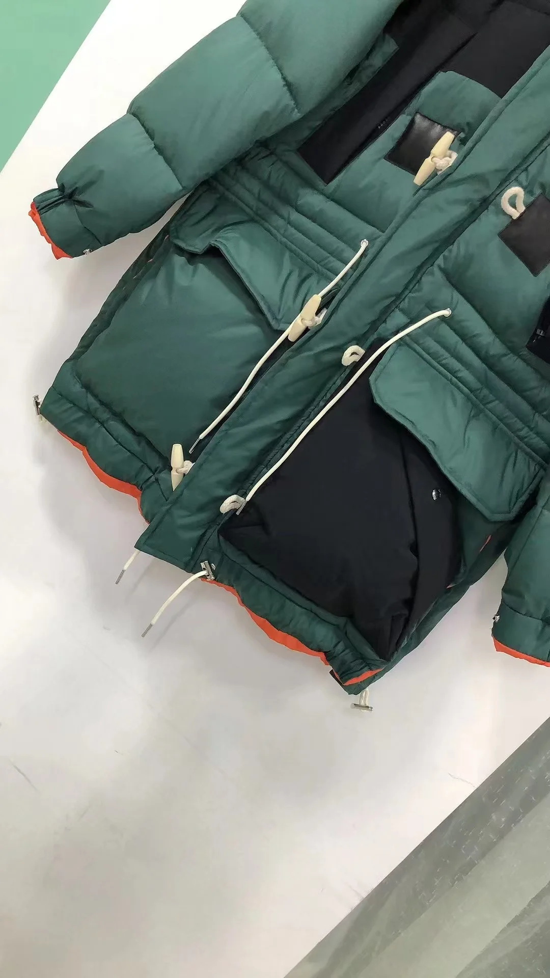 2024S new double-sided stylish commuting hooded thick and warm down jacket