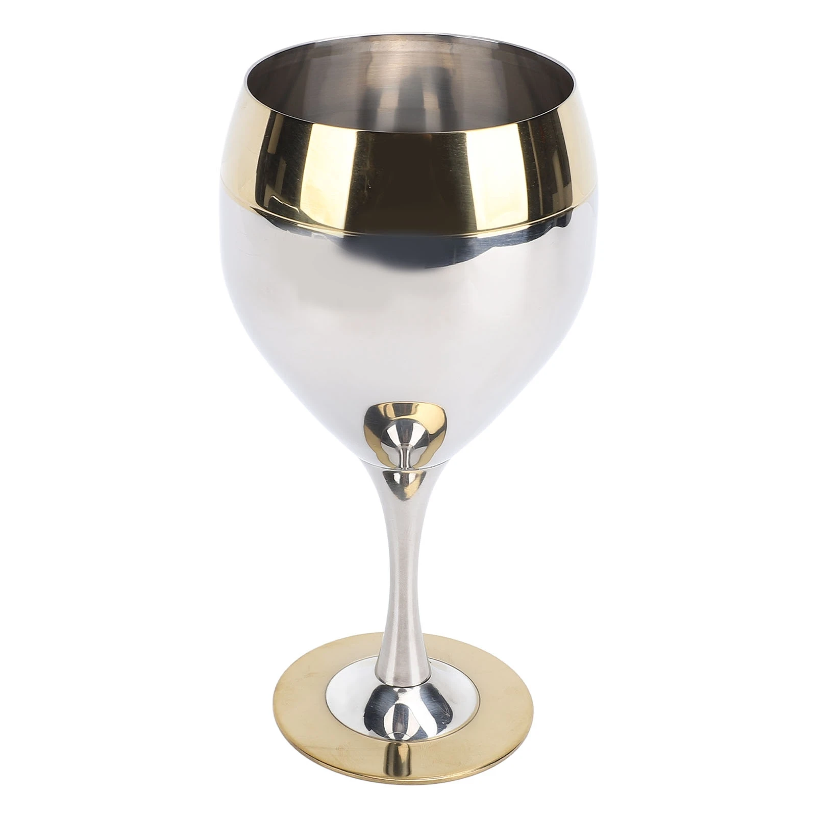 304 Stainless Steel Wine Glass 350ml Unbreakable Wine Glass Gold Rimmed Wine Goblet for Travel Camping Pool Outdoor Events Weddi