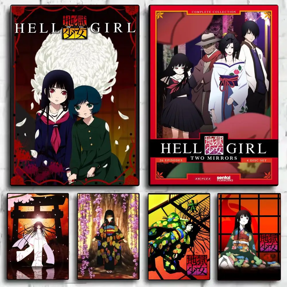 Classic Anime H-Hell Girl Poster Modern Minimalist Wall Art Prints for Bedroom Living Room Aesthetic Contemporary Decor Gift