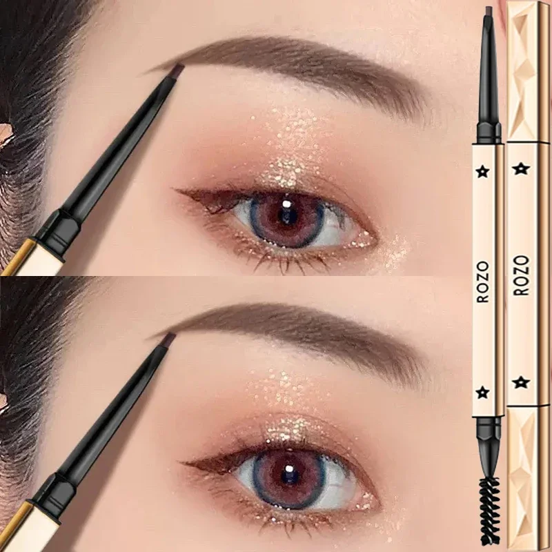 1PC Lápis de sobrancelha impermeável Preto Brown Natural Lasting Não Blooming Eyes Maquiagem Sweat-proof Professional Brow Tattoo Tint Pen