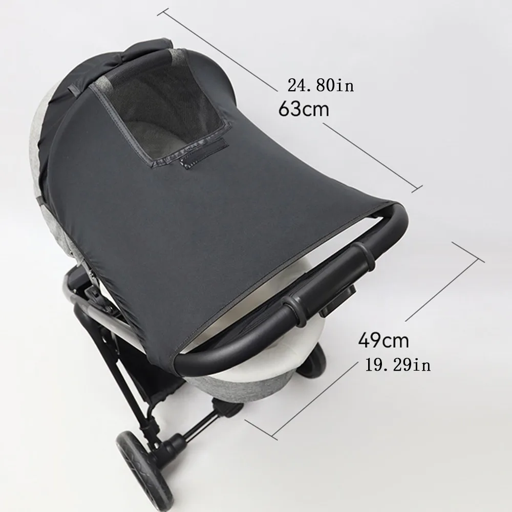 Extended Baby Stroller Sunshade Cover Sunscreen Lightweight Baby Pram Canopy Anti-UV Breathable Pushchair Visor