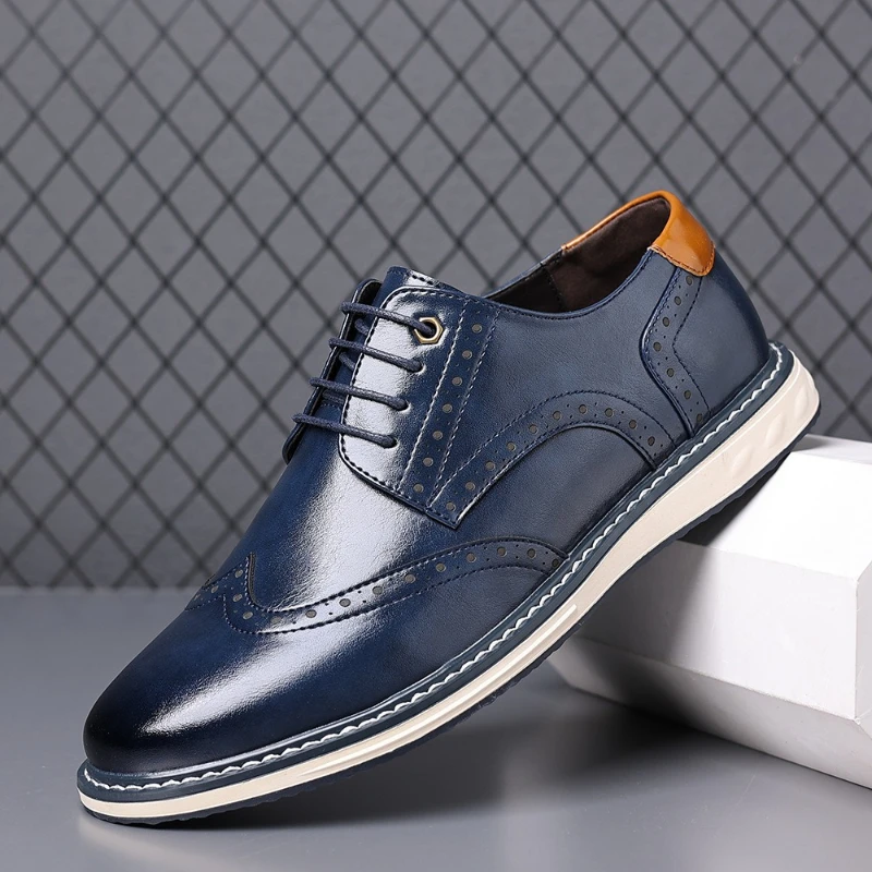 Hot-selling Formal Man Shoes Italiano Oxford Shoes for Men Coiffeur Office Brogue Dress Man Business  Shoes Men Leather Original