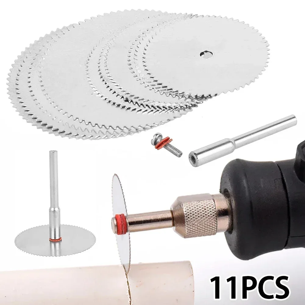 11pcs 22/25/32mm Mini Cutting Disc Circular Saw Blade Wood Cutter For Dremel Rotary Tool