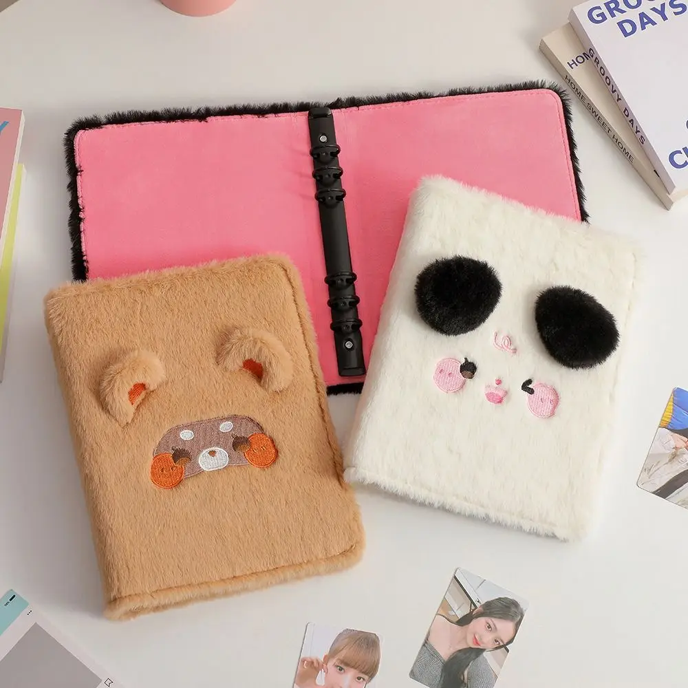 Photocard Holder Cat Bear Cards Album Cover Inner Page Refill Card Albums Collection Book Cover Six-hole Loose-leaf