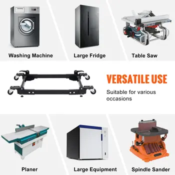 Stojan na pračku SucceBuy 1500 liber, pohyblivý podstavec na ledničku se 4 kolečky, nastavitelný držák pro domácí spotřebiče 6 nejlepší prodej skříňka pračky - №4