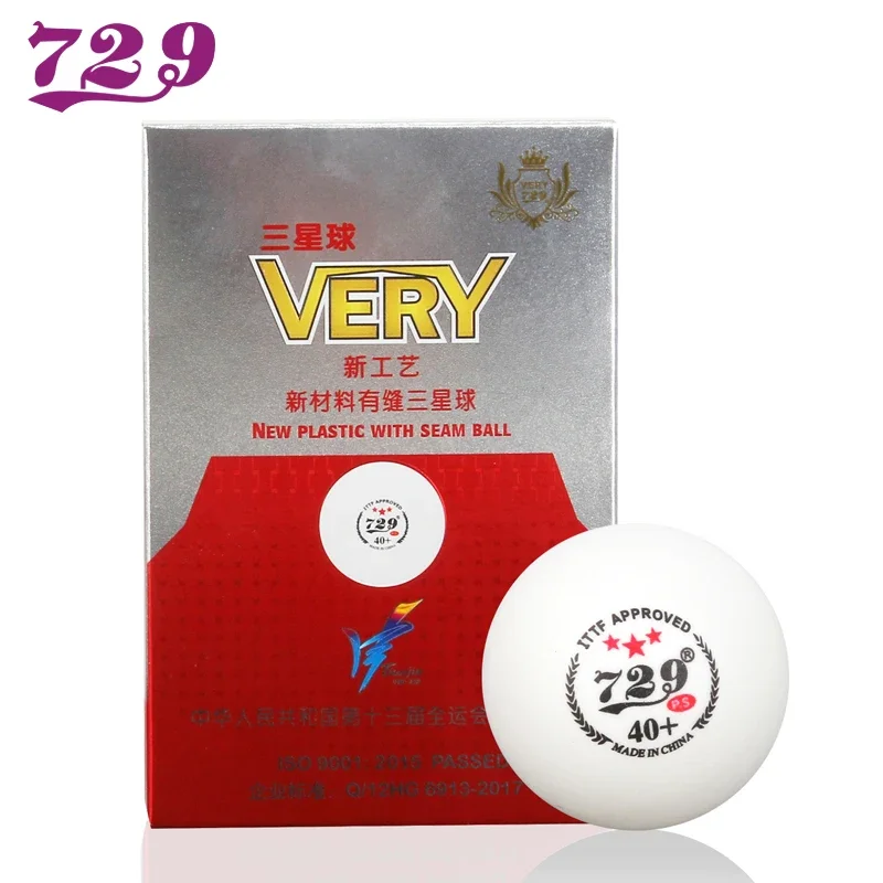 729 Friendship Table Tennis 3-Star V40+ National GamesTable Tennis Balls 40+ New Material Seamed Plastic ABS Ping Pong Balls