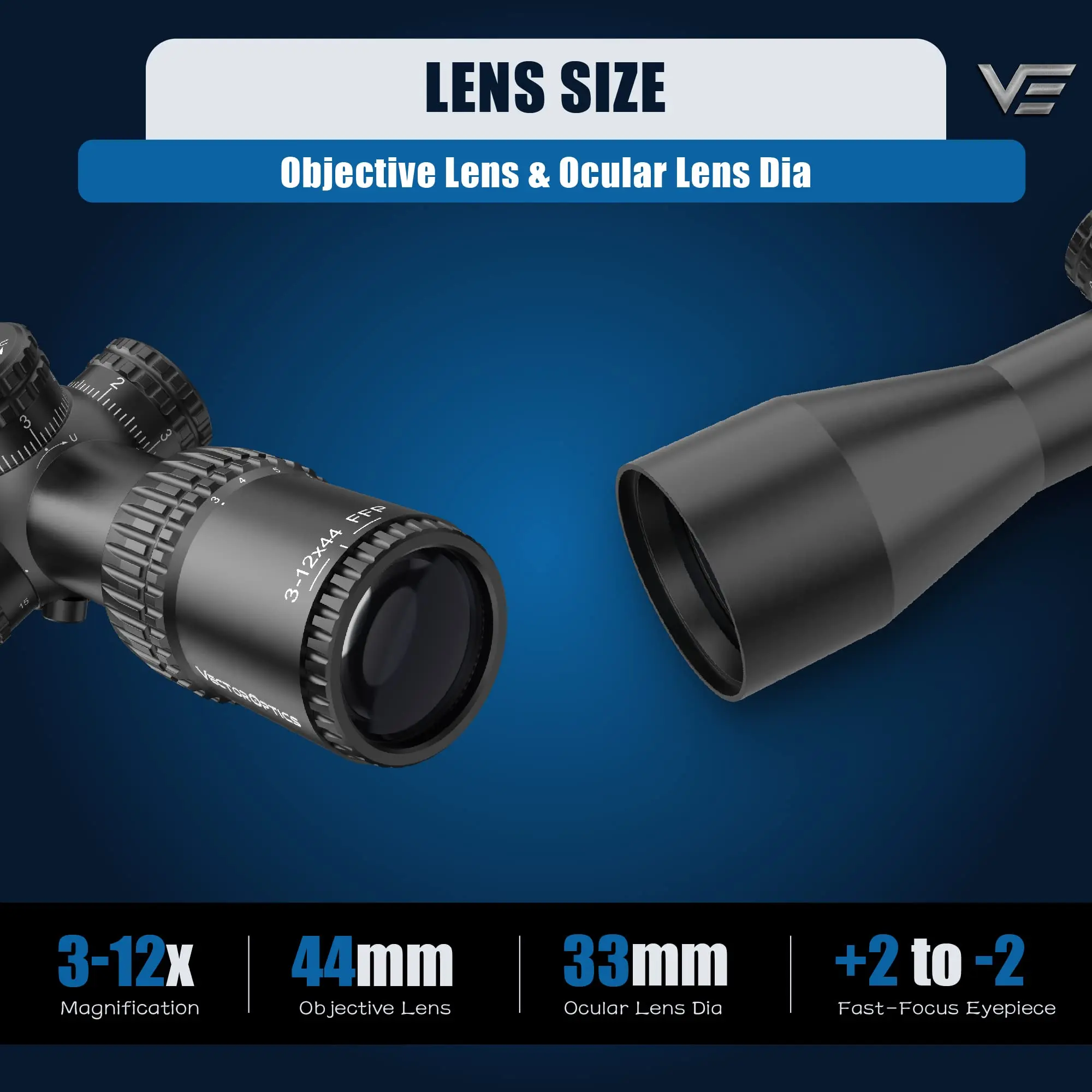 Imagem -03 - Vector Optics-veyron Sfp Âmbito com Turret Lock System Compact Air Guns Light Peso Armas de Fogo Foco Lateral Min 10yds