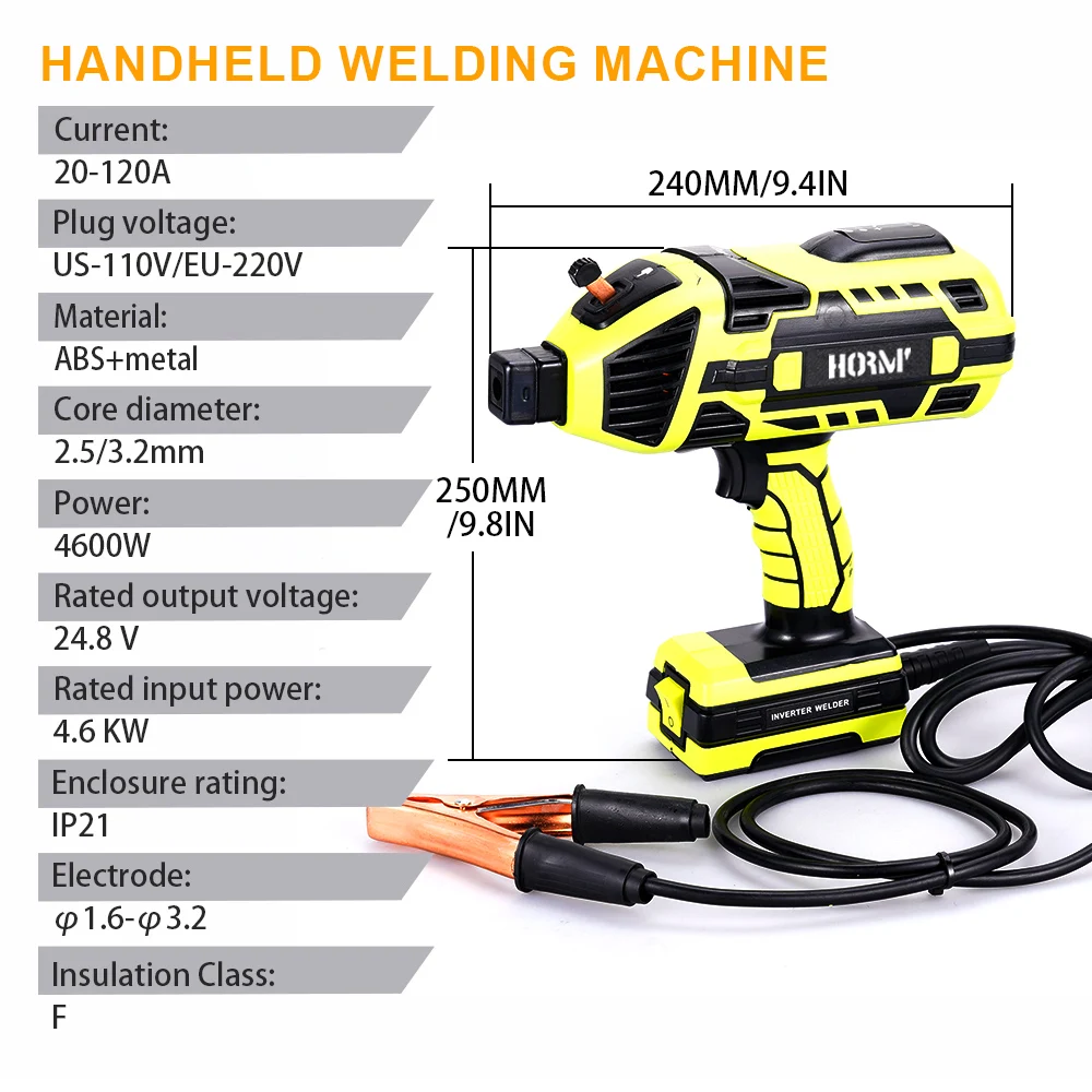 220V 4600W Portable Automatic Electric Welding Machine Handheld Inverter ARC Welder And Mask Steel Brush Home DIY Solderin