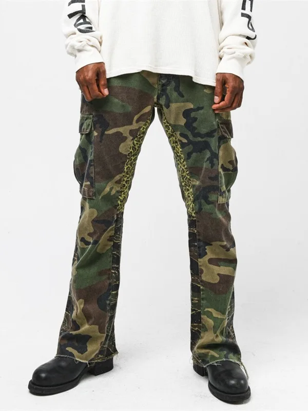 

Камуфляжные брюки American High Street fiti, свободные широкие брюки, повседневная уличная рабочая одежда, длинные брюки, молодежная мода, Sle