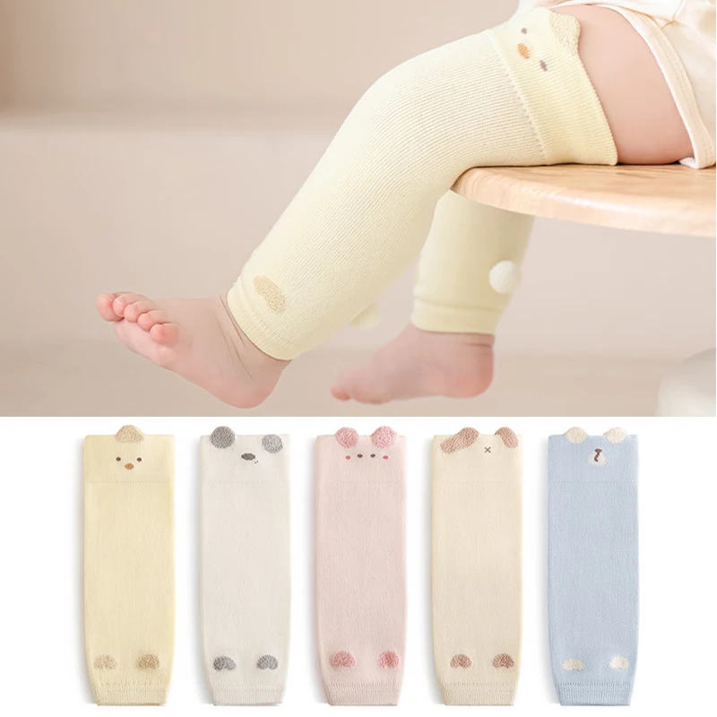 Baby Long Over-The-Knee Pads Cartoon Cute Leg Warmers For Newborns Crawling Knee Leg Protection Socks Warm Knee Protectors