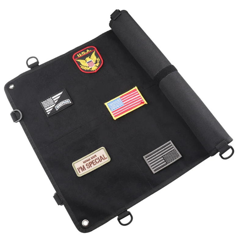 Tactical Patch Display Board Patch Holder Folding Mat for Military ID Foldable DIY Badge Paste Pad Patches Tool Organizer