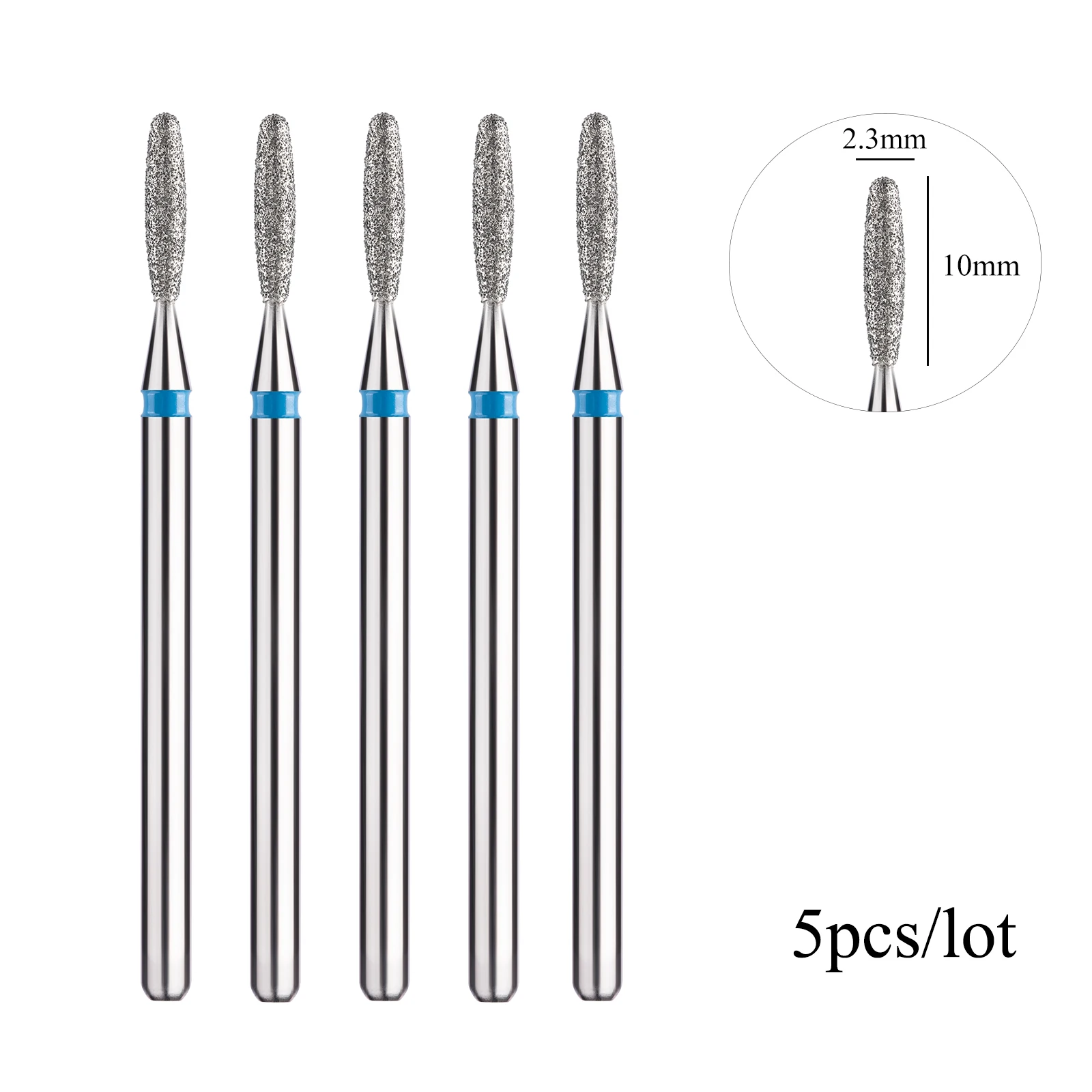 5pcs/lot Diamond Nail Drill Rotary Bits Milling Cutter For Manicure Burr Cuticle Clean Electric Cutter Drill Bits Accessories