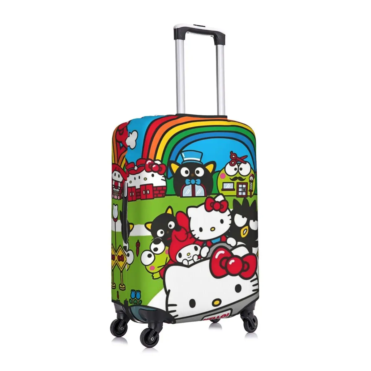 Sanrio Hello Kitty With Friends Suitcase Cover Fun Travel Protection Luggage Case Flight