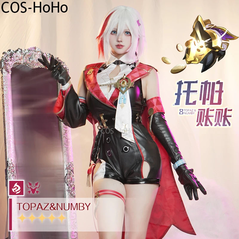 COS-HoHo Honkai: Star Rail Topaz&Numby Game Suit Gorgeous Jumpsuits Cosplay Costume Halloween Party Role Play Outfit Women