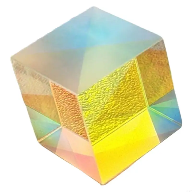 40JE Glass Prism Cubes small Glass X Cubes Prism Decors for Captivating Light Displays