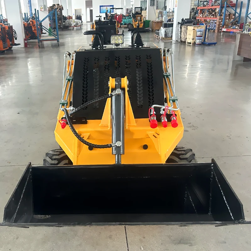 Customized Chinese New CE Diesel Crawler Skid Steer Loader With Backhoe Attachment Front End Loader