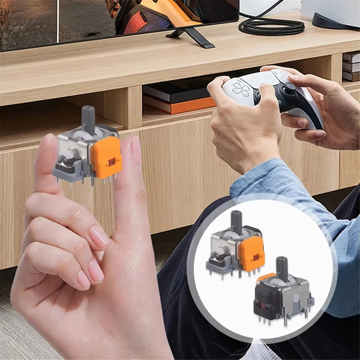 

X61A_Hall Electromagnetic Joystick for PS4 Gamepad Repair Parts Joystick