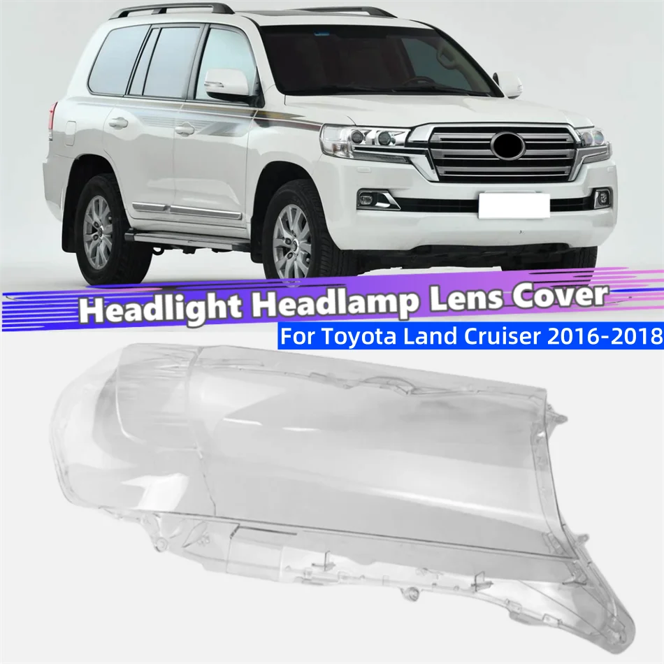

For Toyota Land Cruiser 2016 2017 2018 Accessories Car Lampshade Headlight Cover Car Front Headlight Lens Cover Lights Shell